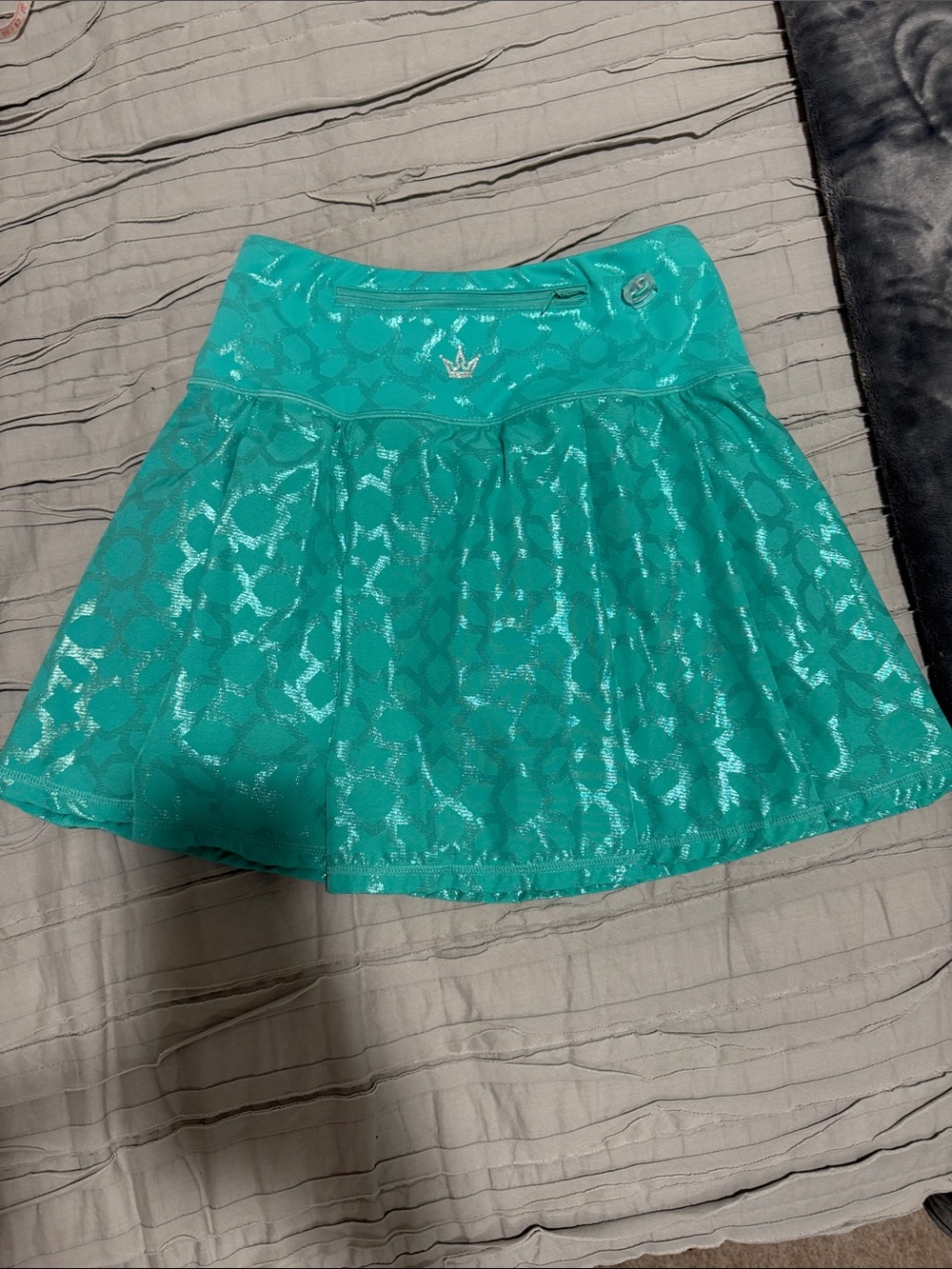NWT Crowned Athletics Arabian Nights Princess Athletic Skort - Teal Size XS